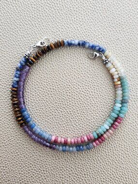 DESERT NIGHTS MINI-MINI GEMSTONE NECKLACE--16"